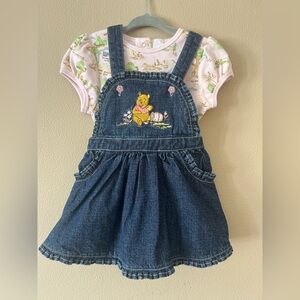 Vintage Winnie the Pooh denim dress w/ jean jacket